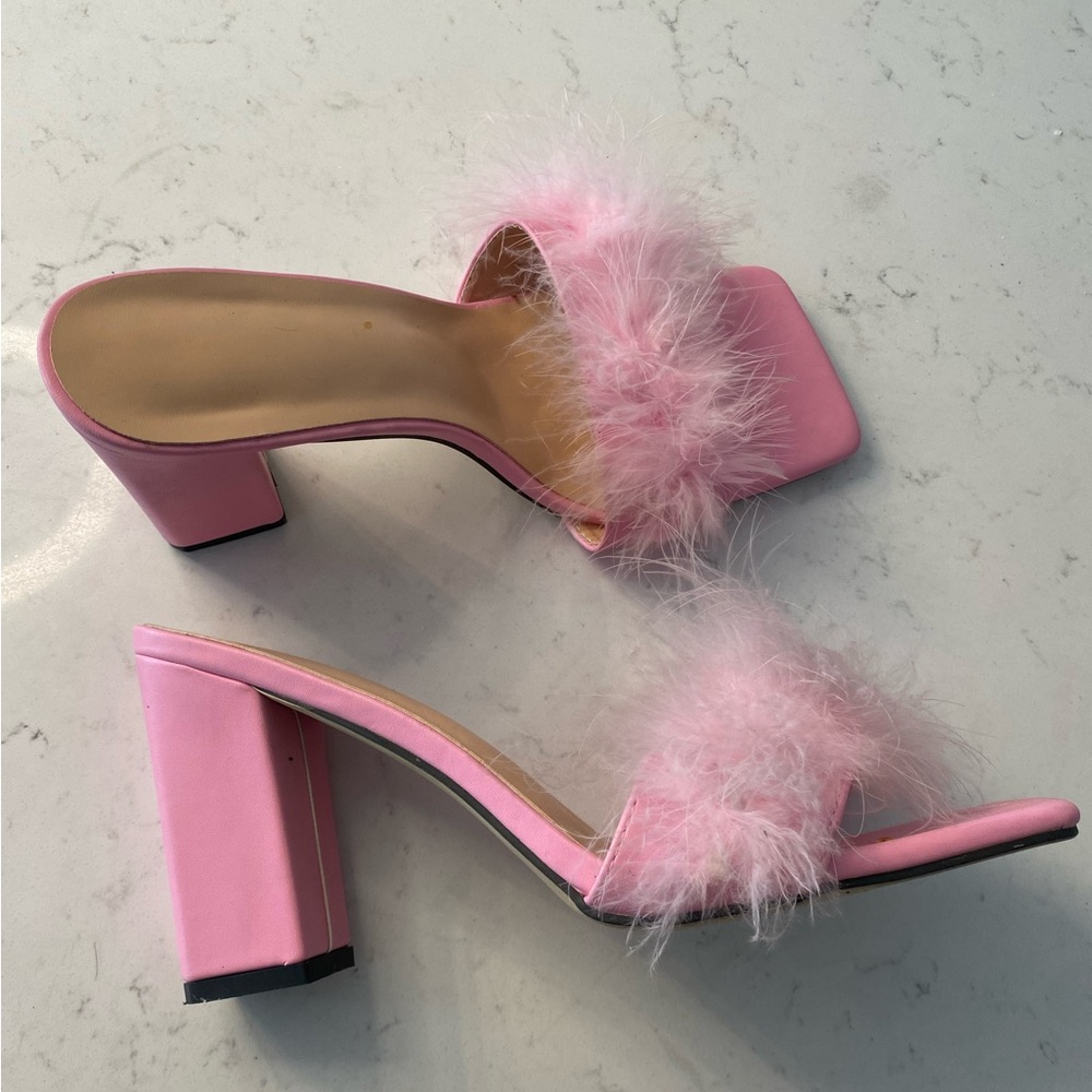 Fuzzy Pink Heels